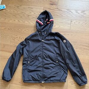 Moncler Black Jacket with Logo Patch